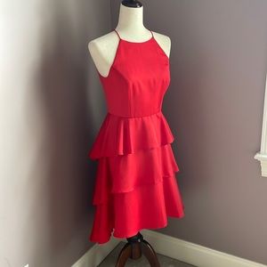 aidan by Aidan Mattox Red Cocktail Dress! High Low Women’s US sz 4